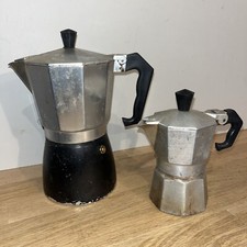 Lot De 2 Anciennes Cafetières Italiennes Crusinallo Déco Cuisine Vintage