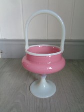 PANIER EN OPALINE ROSE ET