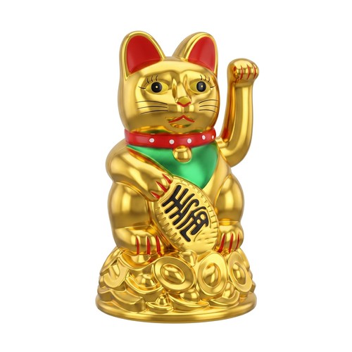 Chat porte bonheur chinois - porte-bonheur,