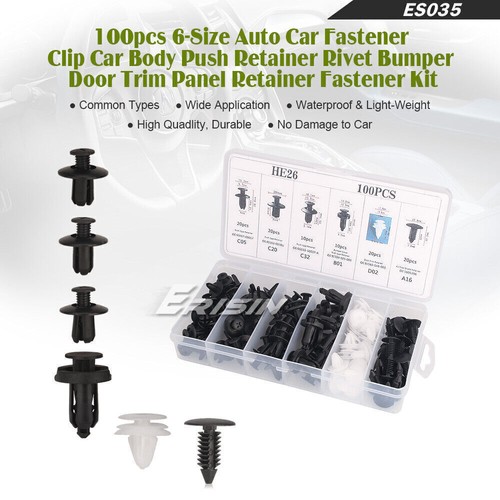 100pcs clips fastener kit - 100pcs,