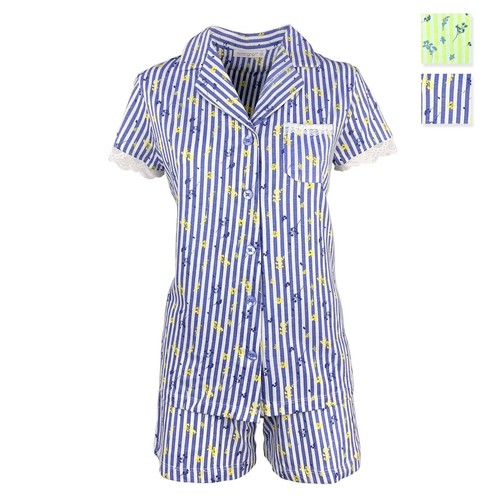 Pyjama court femme printanier - pyjama,