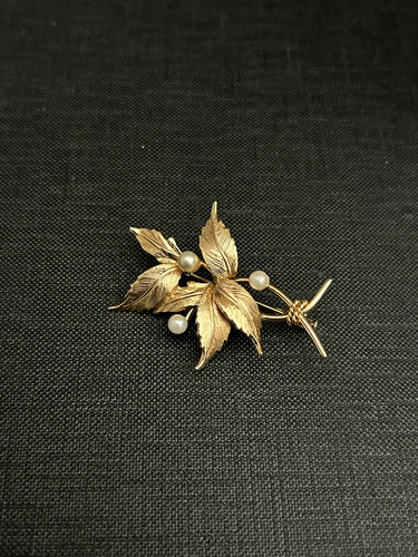 Broche ancienne plaqué or - broche,