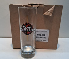 CLAN CAMPBELL whisky scotch 6 verres carton d'origine bistrot bar vintage
