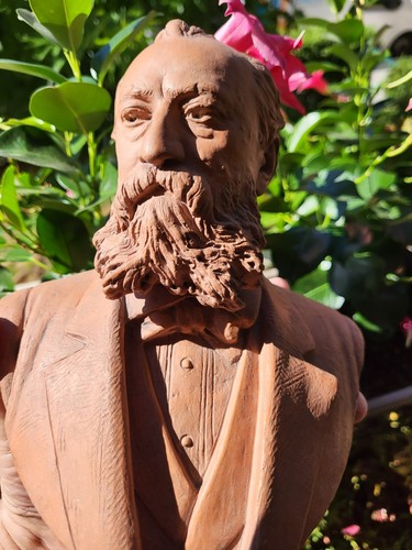 Sculpture terre cuite - cuite, portrait