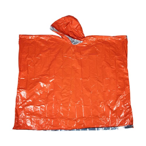 Emergency poncho thermal mylar - thermal,