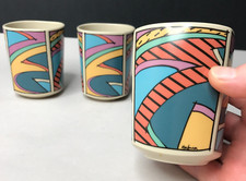 3 MUGS NEUFS ! 80's Rosenthal signé HAFNER Vaisselle vintage antique µ