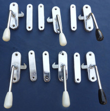 6 fermetures poignées mentonnets gâche Porte coulissante Métal chromé avec vis