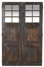 Porte- Portail en Bois Baquet Et Fer De À L'Intérieur Ou D'Extérieur Ancienne Et