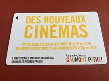 TELECARTE CARTE CINEMA GAUMONT, GAUMONT PATHÉ, PATHÉ. VERSO 1