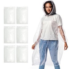 6 Pièces poncho pluie
