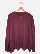 Pull col V DDP, couleur rouge bordeaux, taille XL Vintage