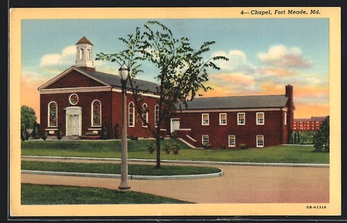 Carte postale fort meade - meade,, md