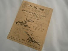 Prospectus prospektt Houe a cheval   tracteur Pilter traktor agricole