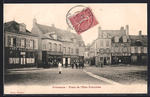 Cpa villenauxe place de - place,