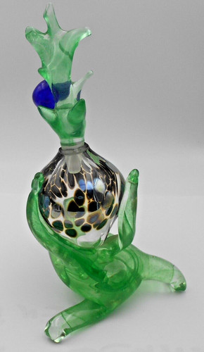 Scuplture flacon pate verre - en,