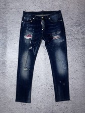 DSQ2 Dsquared 2 Slim Distressed Patchwork Bandana Jeans Men’s Model