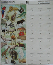 5 cartes pour jeu de 1966 Multi Electro Game, Jumbo Holland, version française.