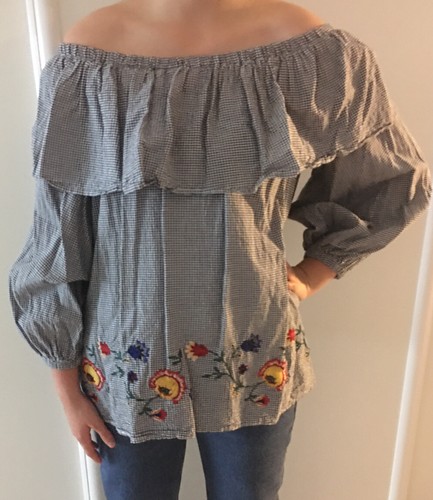Blouse vichy noir blanc - vichy,