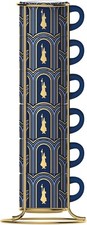 Bialetti Lot de 6 tasses Bleu