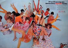 PUBLICITÉ 1968 ROBES RODIER 20 PLUS SPECTACULAIRES IMPRIMÉS - ADVERTISING