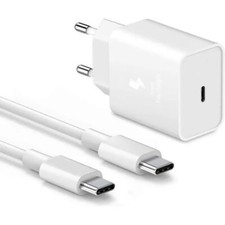 Câble USB C vers USB C + Chargeur 25w pour Samsung S22 S23 S24 A12 A15 A05s