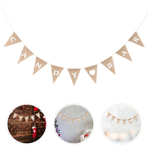 Reusable 9pcs burlap - burlap, bar