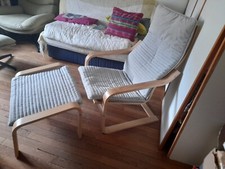 1 Fauteuils Ikea avec repose-pieds