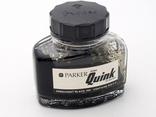 ANCIEN FLACON BOUTEILLE D'ENCRE PARKER QUINK - ENGLAND