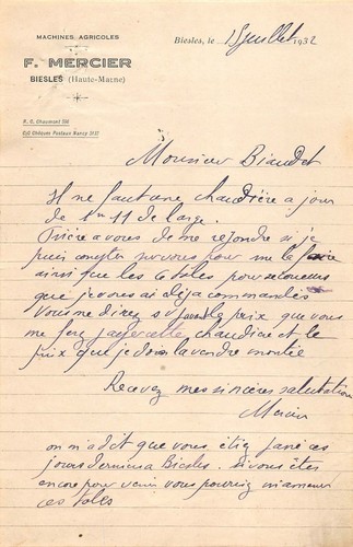 Ancienne lettre machines - lettre,