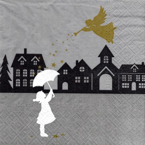 Serviettes papier village - serviettes,
