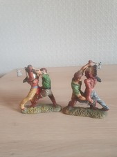 Jouet Ancien Figurines Elastolin Composition Indien Cowboy