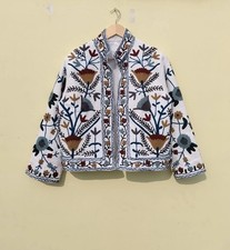 Indien Blanc Suzani Imprimé