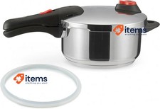 Amazon Basics Acier Inoxydable Pression Cuisinière, 4 Litres, Argent Four Hottes