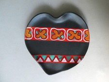 vide poche coupe en céramique forme coeur signée Gabriel Fourmaintraux années 60