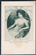 S176 ART NOUVEAU VIENNE BEAUTIFUL LADY ARMCHAIR in FRAME