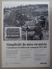 2/1975 PUB PHILIPS TELEINDUSTRI CALCULATEUR ARTILLERIE 9FA 101 FRENCH AD