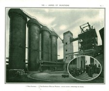 Document ancien guerre 14/18 hauts fourneaux issu de ivre 1916