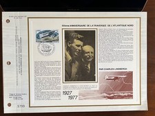 FEUILLET CEF SPIRIT OF SAINT LOUIS TRAVERS ATLANTIQUE NORD  - PA50 - 1977 SODOP