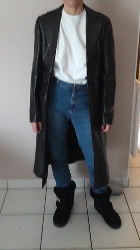 Veste manteau cuir naturel - veste,