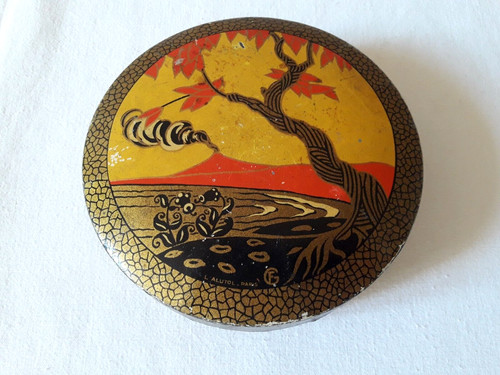 Ancienne boite ronde fer tole - boite,