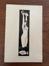 Woodblock print art deco - woodblock,