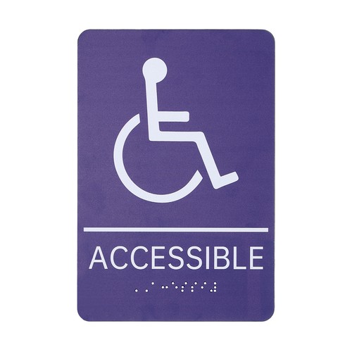 Plaque unisexe en braille - "plaque, wc