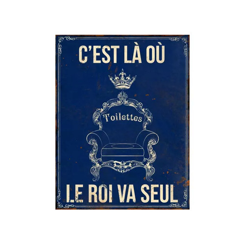 Plaque métal des - , toilettes