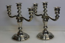 Paire de bougeoir en argent de