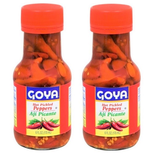 Goya hot pickled red - peppers, 6