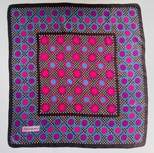 Foulard en soie Design pop psychédélique YVES SAINT LAURENT Vintage 1970s