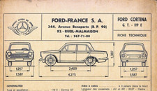 FICHE TECHNIQUE FORD CORTINA