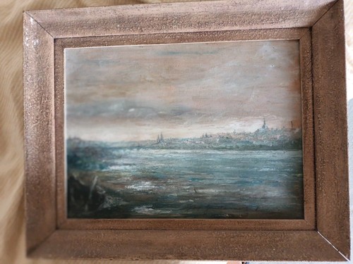 Marine tableau huile - huile, signée