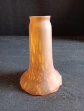 Tulipe en pâte de verre Non signée H 15.5cm D. Col 40mm Base 10.5cm