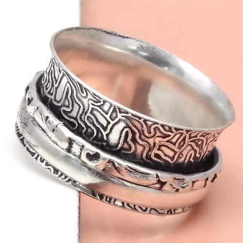 Bague toupie argent - en,